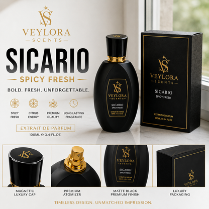 Veylora Sicario – Unisex Luxury Perfume (Spicy Fresh)